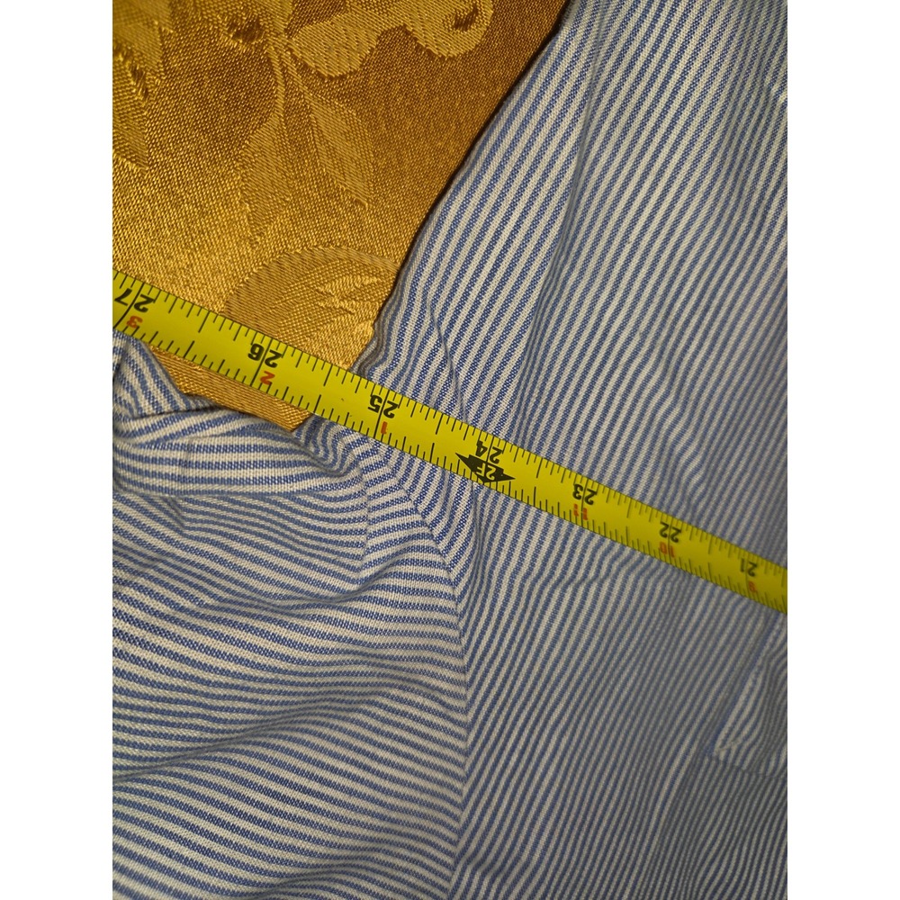 Red Kap Mens XL Long Sleeve Striped Work Shirt Blue White Button Down SL10WB - Picture 7 of 10